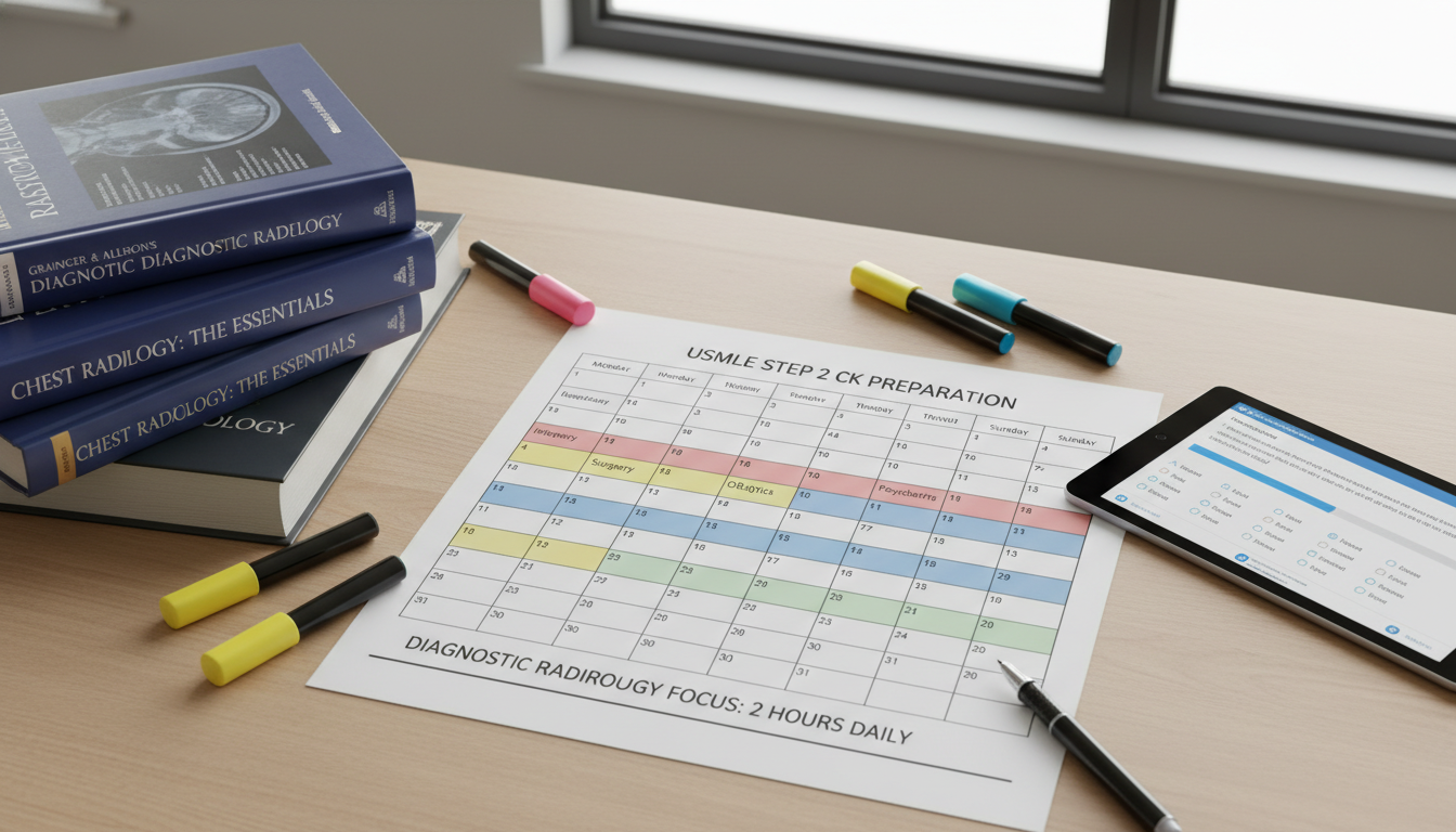 Study schedule and radiology textbooks for Step 2 CK preparation Study schedule and radiology textbooks for Step 2 CK preparation - radiology residency for USMLE Step 2 CK Preparation in Dia