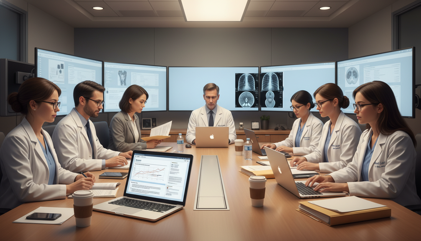 Radiology residency admissions committee reviewing applications - radiology residency for Step Score Strategy in Diagnostic R