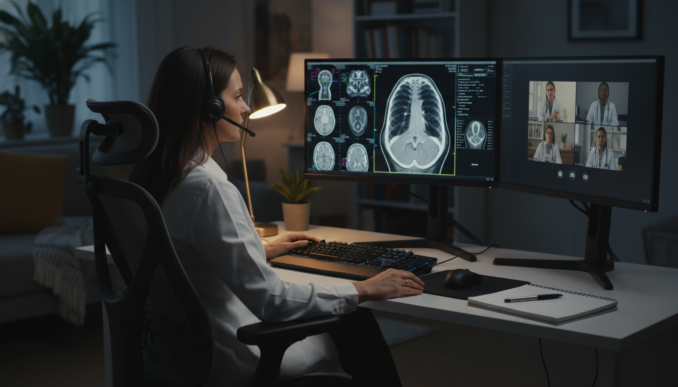 Daily workflow of a remote diagnostic radiologist Daily workflow of a remote diagnostic radiologist - radiology residency for Telemedicine Career Opportunities in Diagnostic R