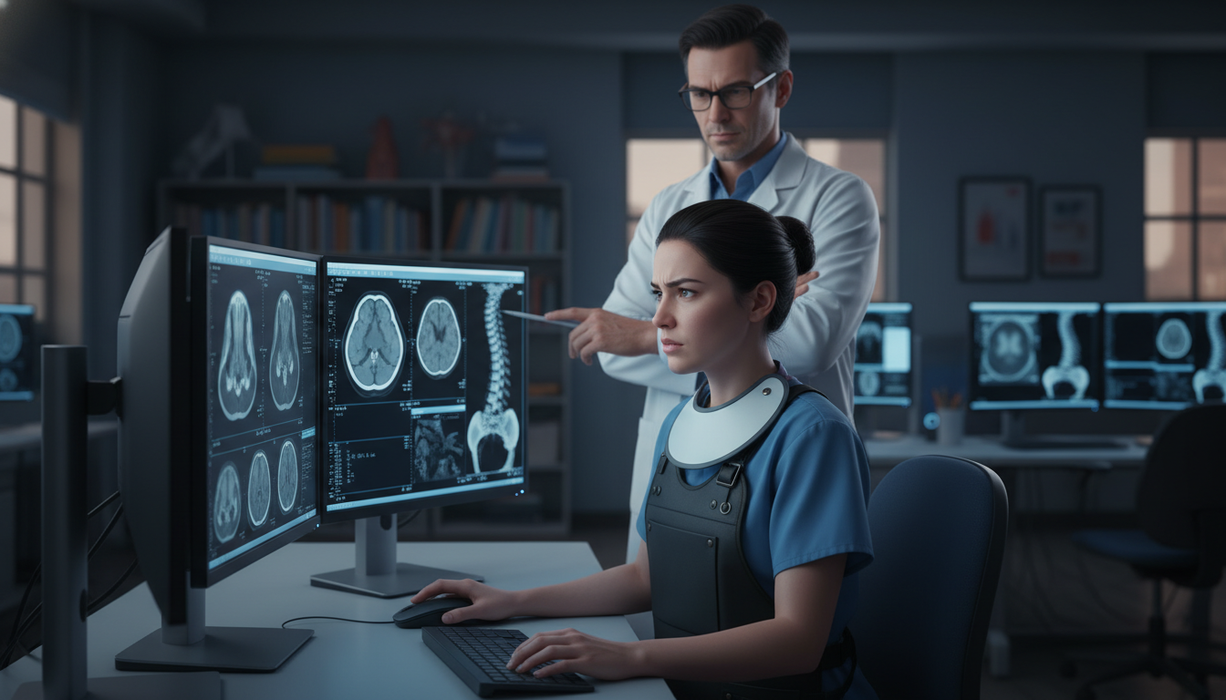 Radiology resident reviewing imaging studies during early training Radiology resident reviewing imaging studies during early training - radiology residency for Visa Navigation for Residency in