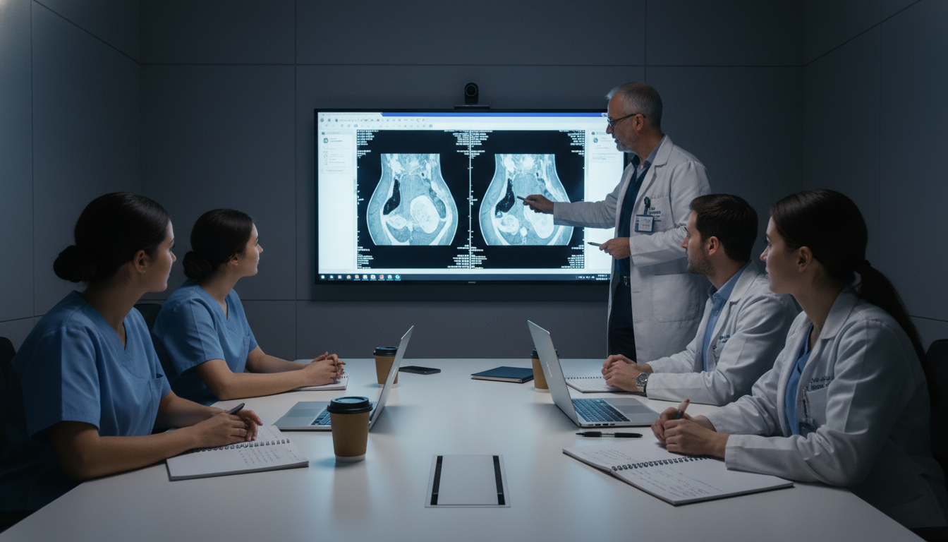 Radiology residents in a teaching conference Radiology residents in a teaching conference - radiology residency for Work-Life Balance Assessment in Diagnostic Radiology: