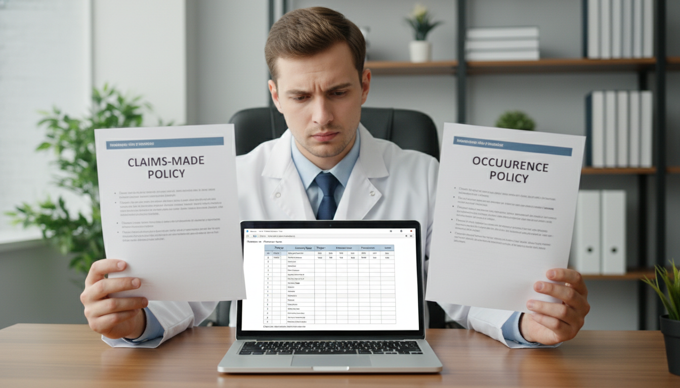 Resident doctor comparing claims-made vs occurrence policy options Resident doctor comparing claims-made vs occurrence policy options - transitional year residency for Malpractice Insurance Gu