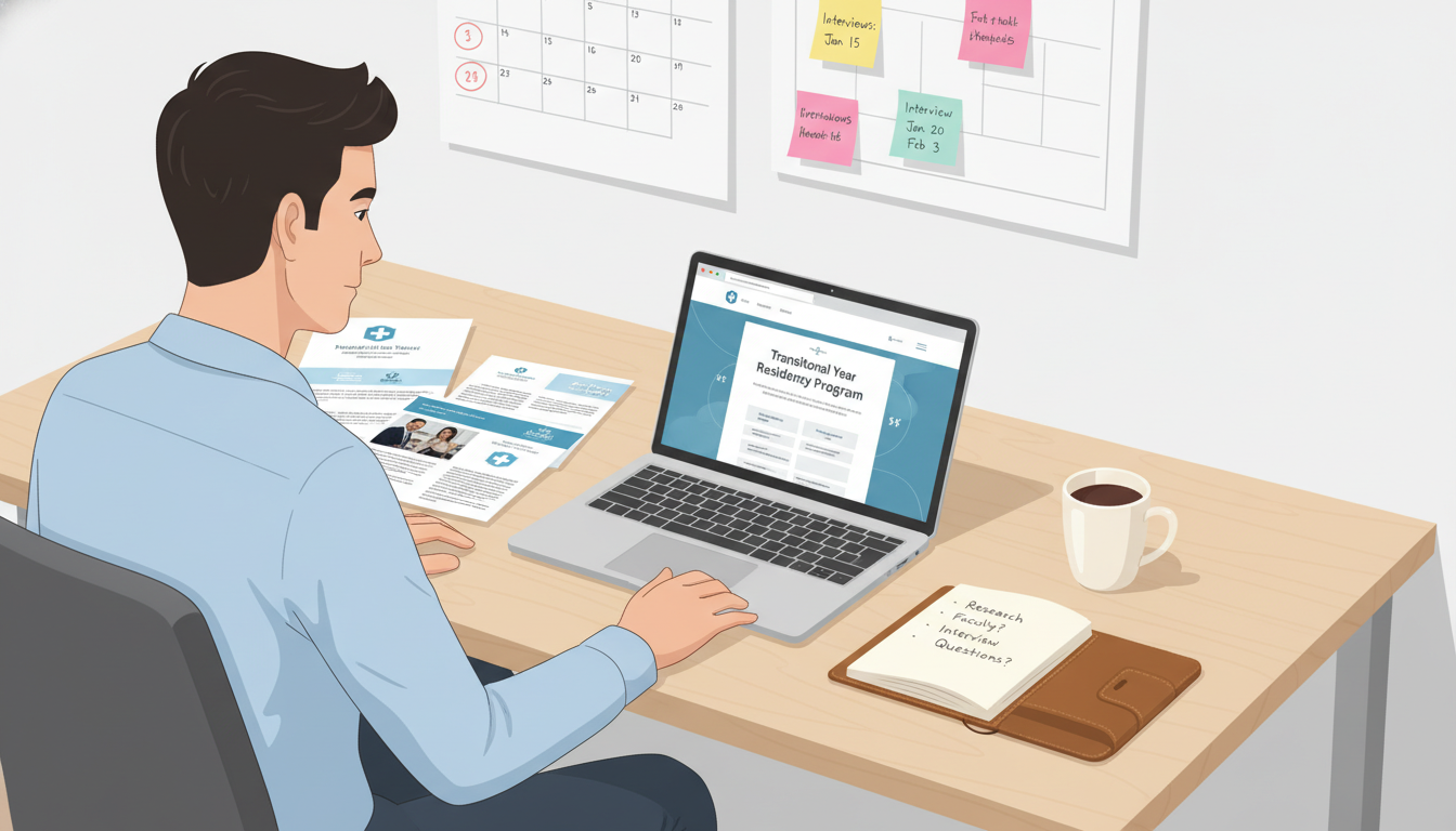 Residency applicant researching transitional year programs - transitional year residency for Pre-Interview Preparation in Tra