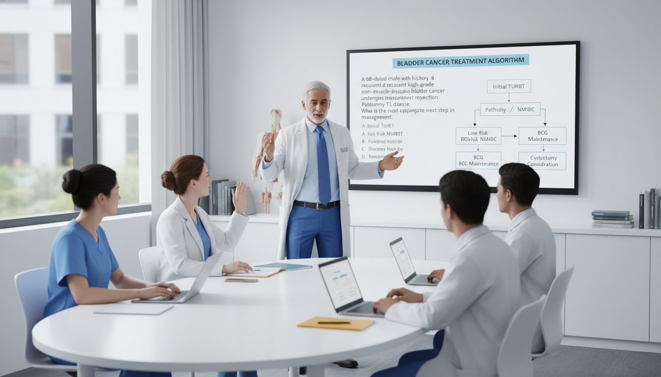 Small group of urology residents in a board review session - urology residency for Board Exam Study Resources in Urology: A C