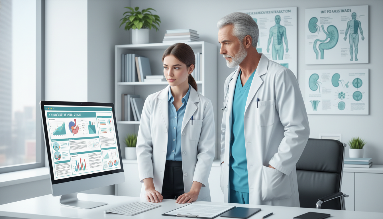 Medical student with urology mentor discussing research Medical student with urology mentor discussing research - urology residency for CV Building in Urology: A Comprehensive Guide