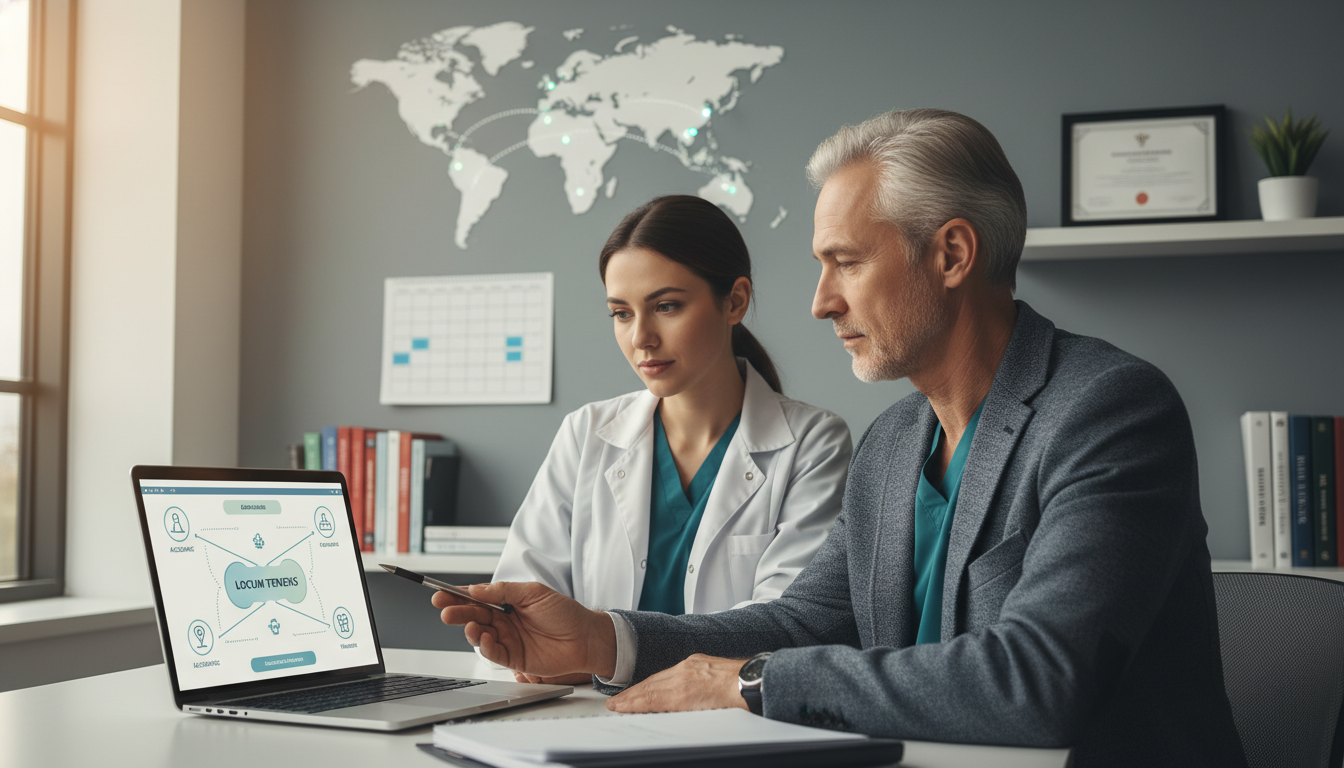 Urology resident discussing career options with mentor Urology resident discussing career options with mentor - urology residency for Locum Tenens Opportunities in Urology: A Compr