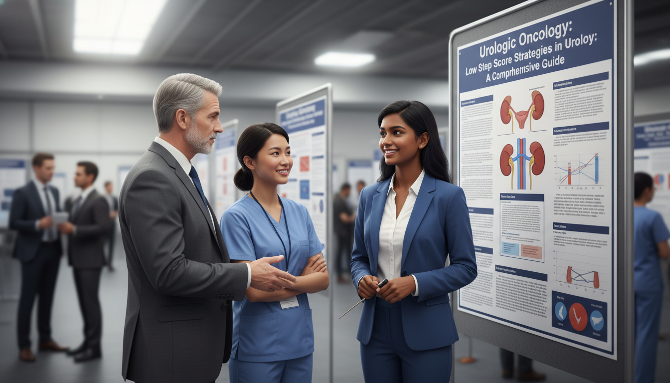 Medical student presenting urology research poster - urology residency for Low Step Score Strategies in Urology: A Comprehens
