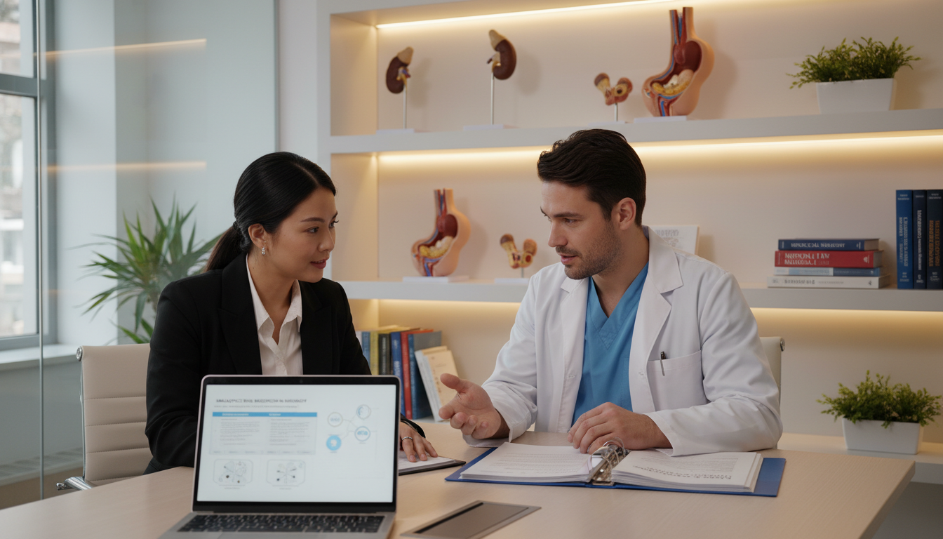 Urologist discussing risk management Urologist discussing risk management - urology residency for Malpractice Insurance Guide in Urology: A Comprehensive Guide