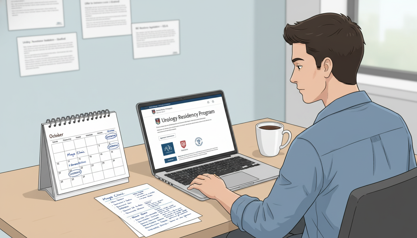 Applicant researching urology residency programs before interviews - urology residency for Pre-Interview Preparation in Urolo