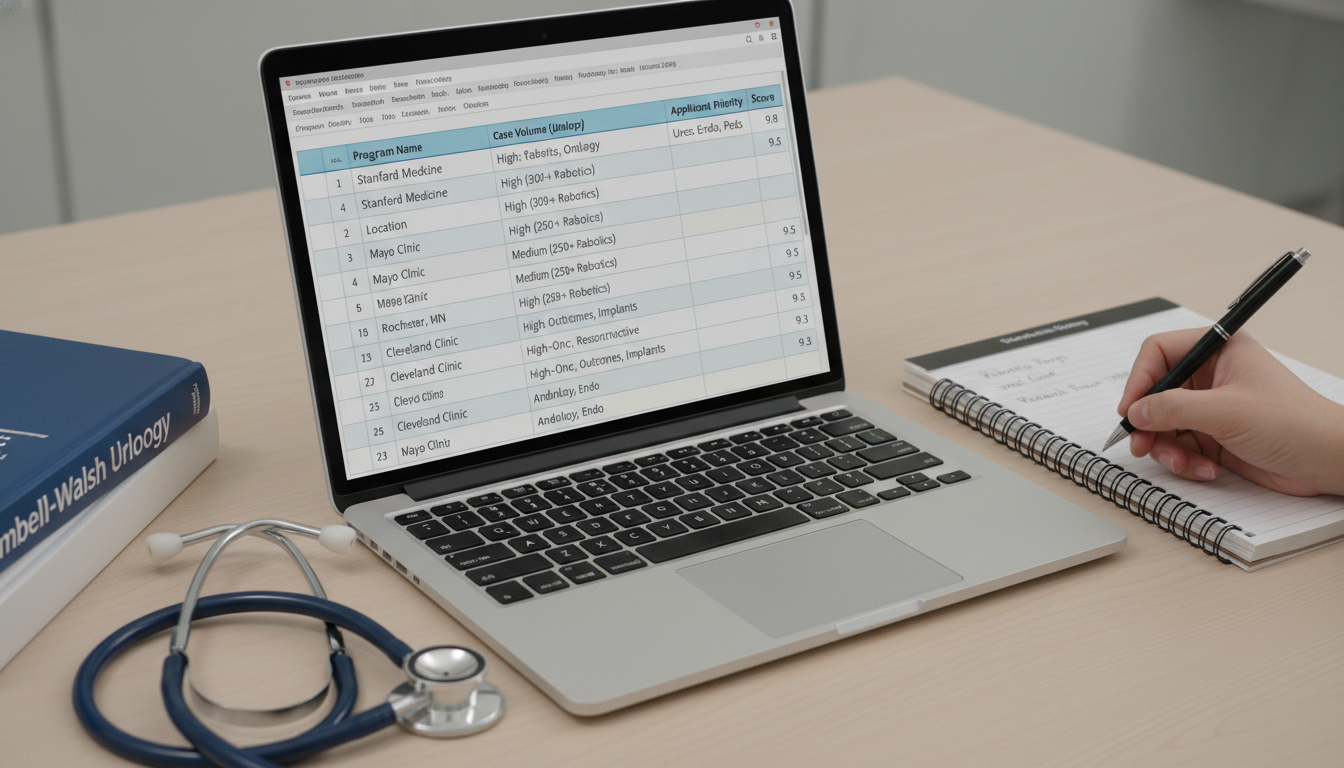 Spreadsheet for organizing urology residency program research Spreadsheet for organizing urology residency program research - urology residency for How to Research Programs in Urology: A
