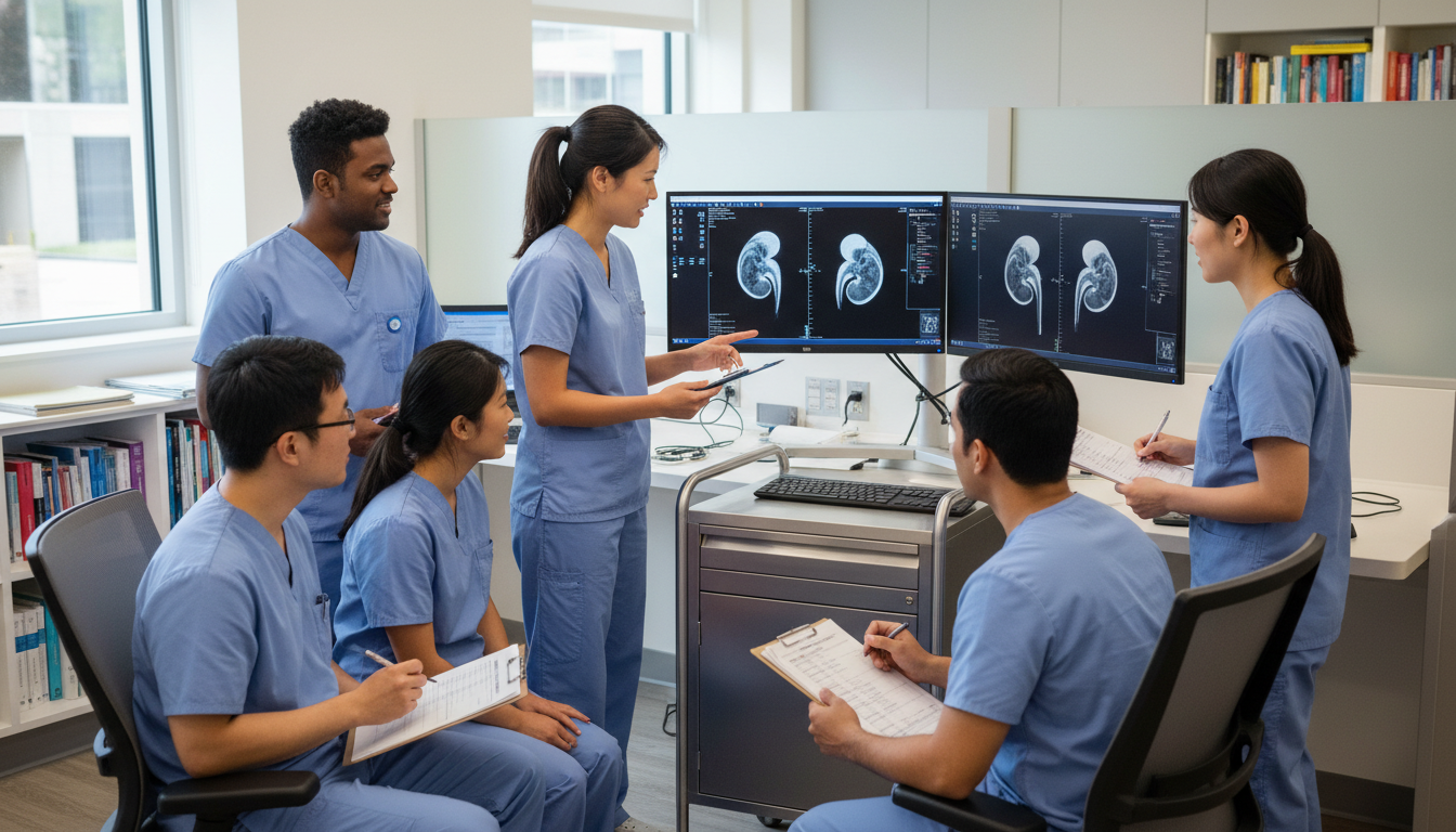 Urology residents collaborating in a hospital workroom - urology residency for Program Selection Strategy in Urology: A Compr