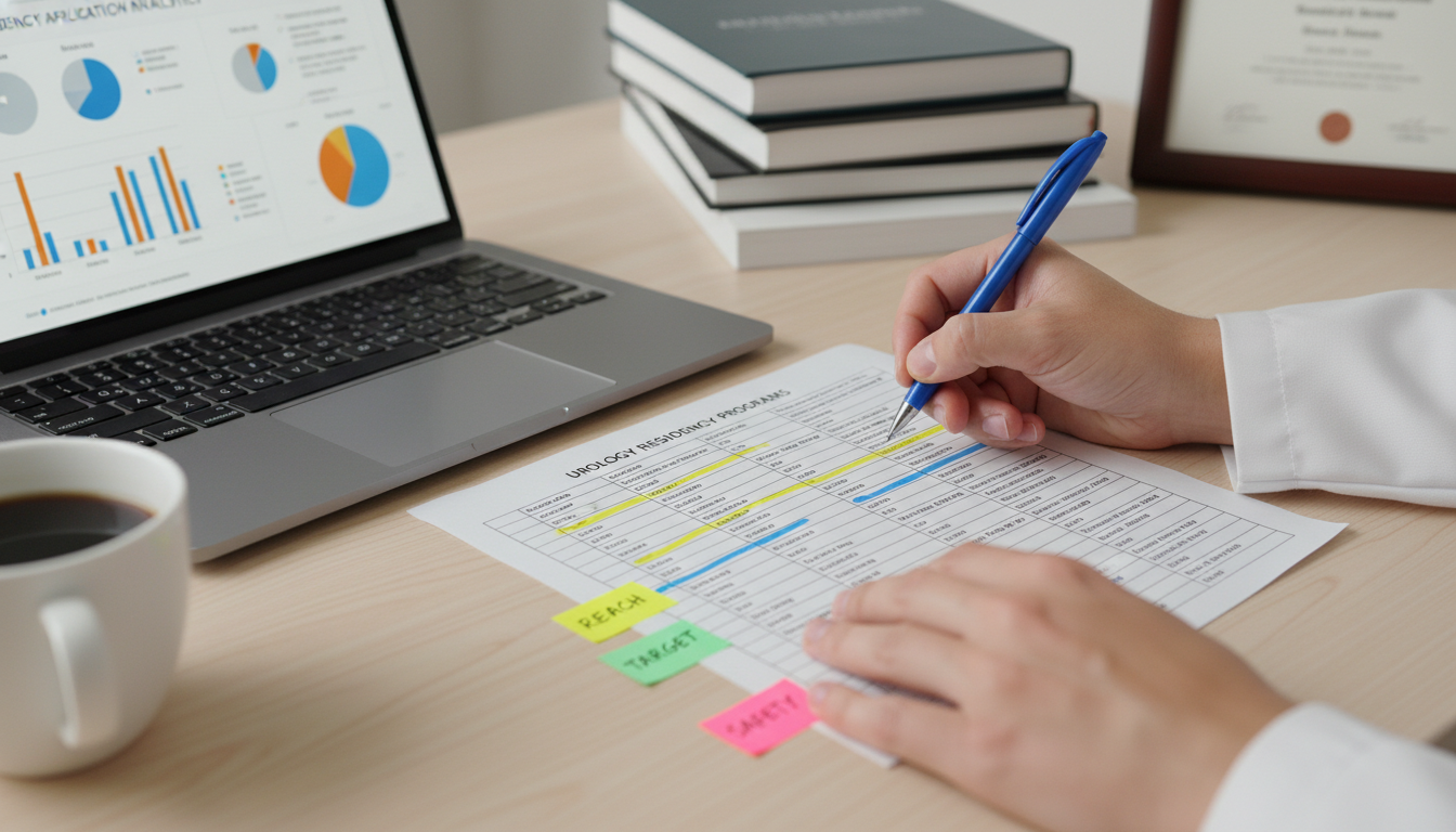 Medical student marking a urology residency program list - urology residency for Program Selection Strategy in Urology: A Com