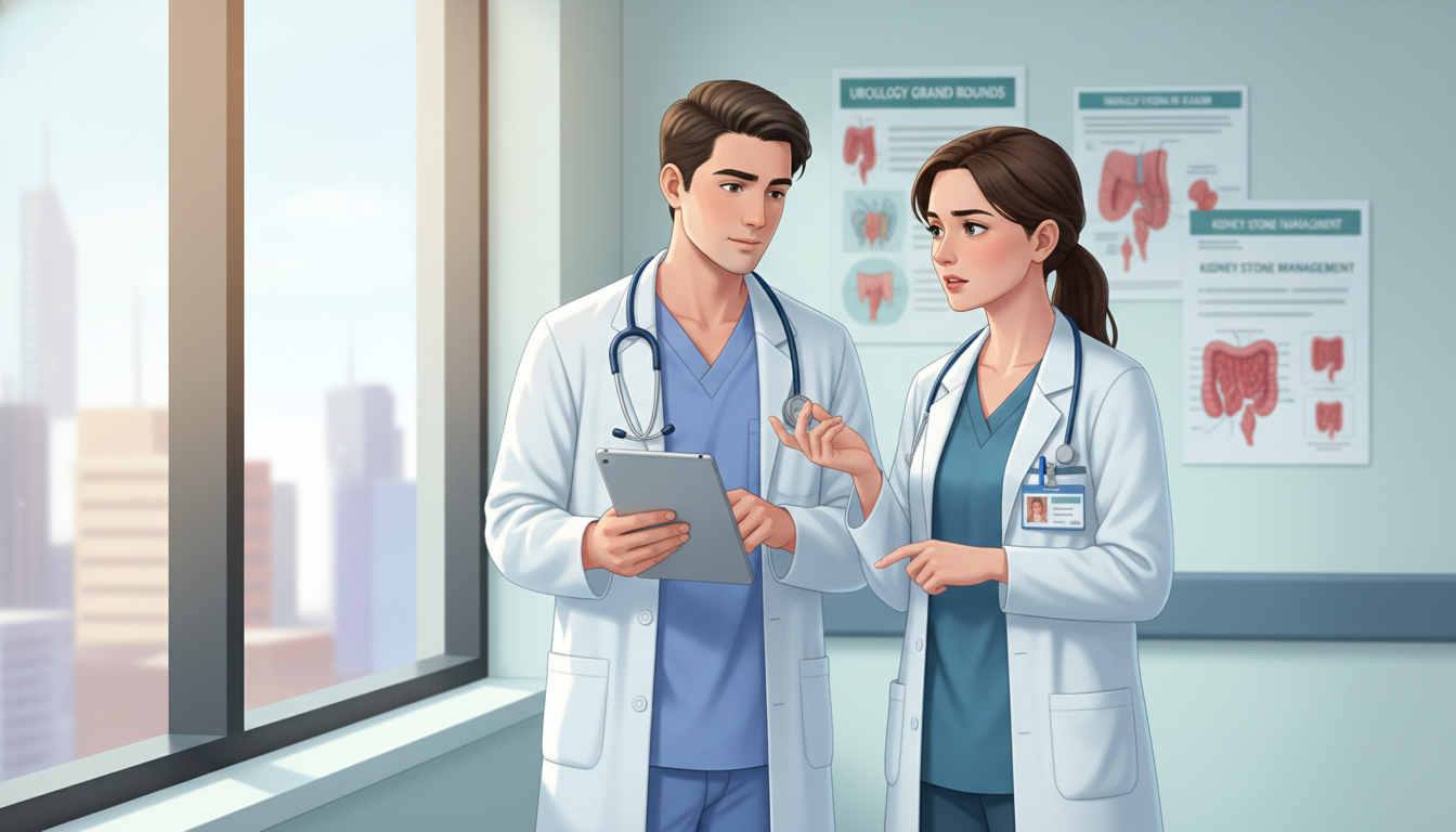 Medical student on urology rotation working with mentor - urology residency for Step Score Strategy in Urology: A Comprehensi