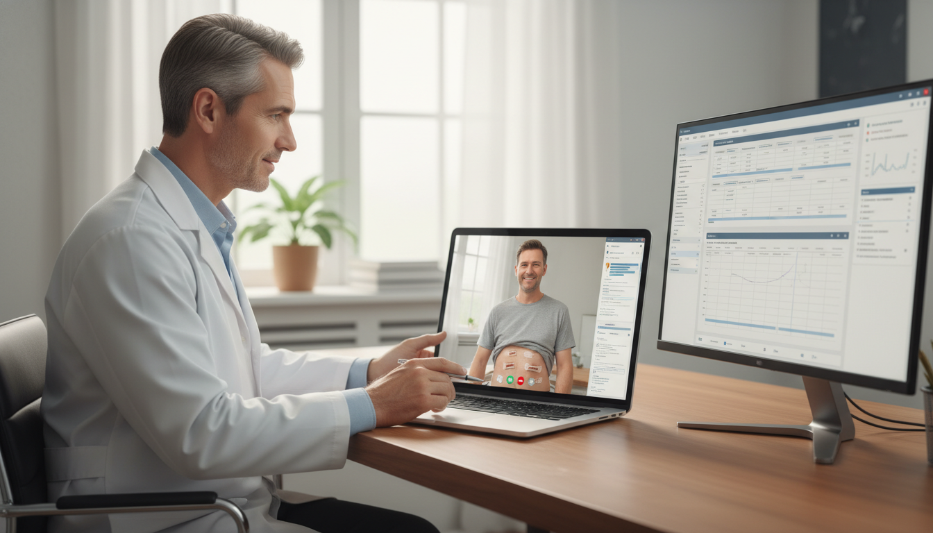 Urologist performing telehealth follow-up with postoperative patient - urology residency for Telemedicine Career Opportunitie