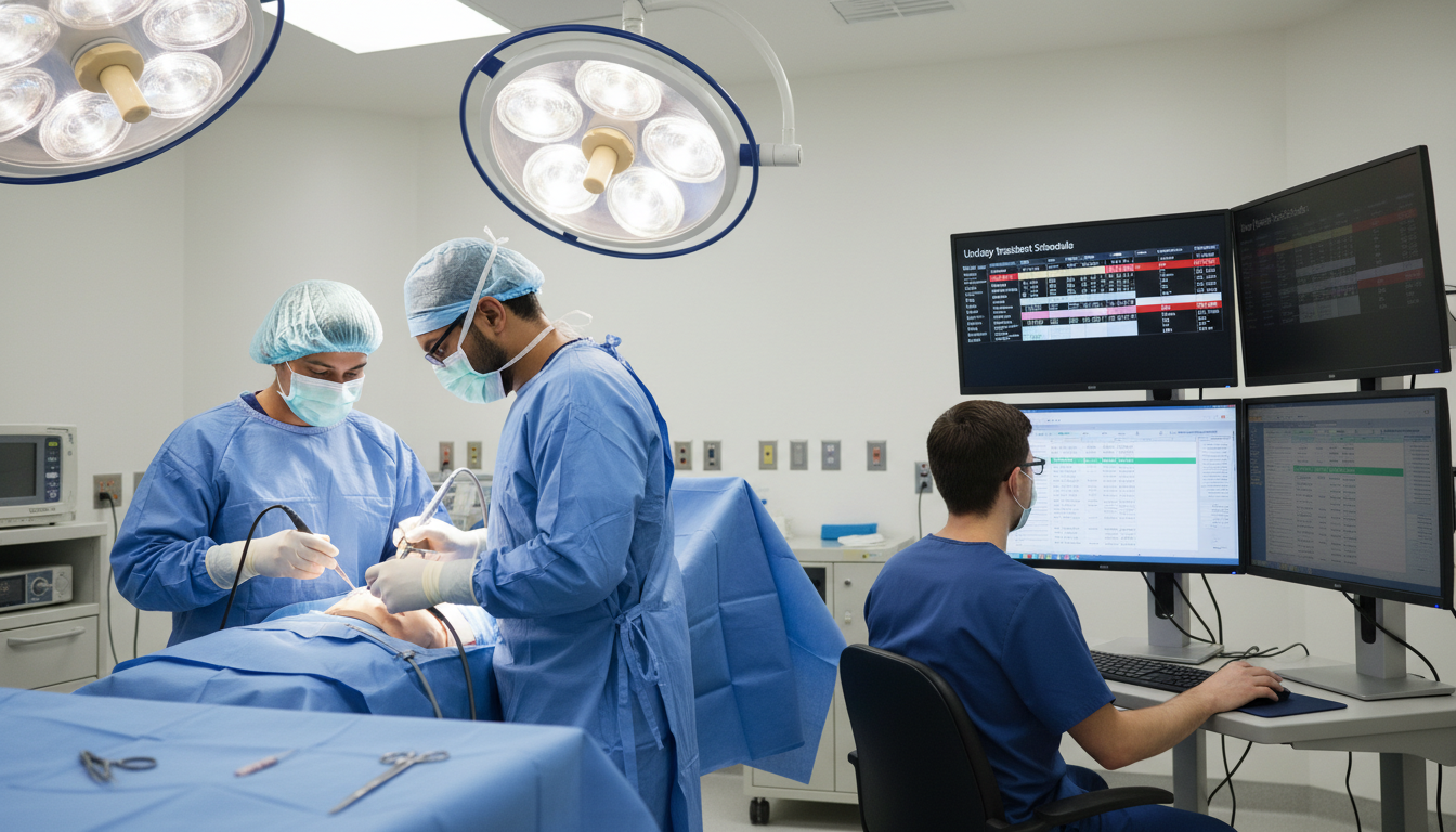Urology residents collaborating in the OR and discussing schedules Urology residents collaborating in the OR and discussing schedules - urology residency for Work-Life Balance Assessment in Ur