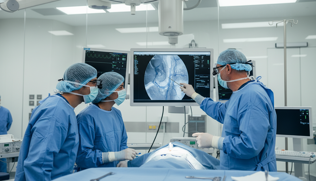 Vascular surgery attending teaching residents in the OR Vascular surgery attending teaching residents in the OR - vascular surgery residency for Academic vs Private Practice in Vasc