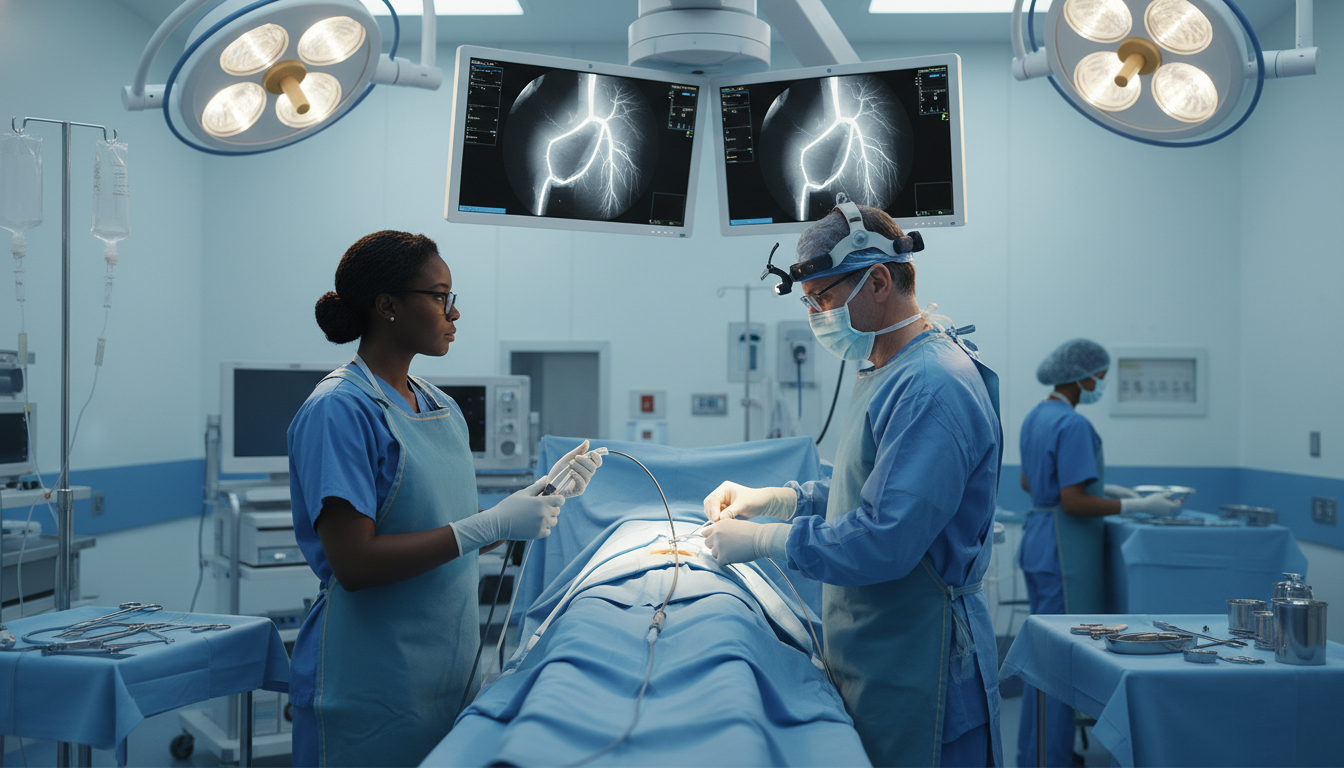 General surgery resident assisting in a vascular procedure General surgery resident assisting in a vascular procedure - vascular surgery residency for Backup Specialty Planning in Vasc