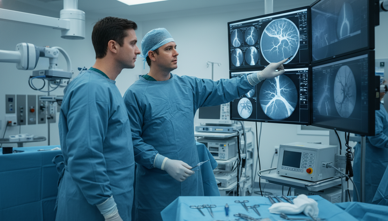 Vascular surgery resident reviewing angiographic images Vascular surgery resident reviewing angiographic images - vascular surgery residency for Case Volume Evaluation in Vascular S