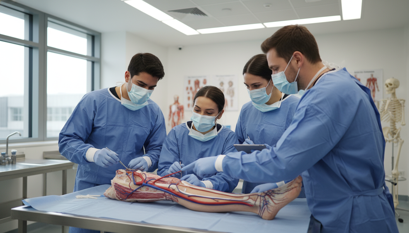 Medical students dissecting and studying vascular anatomy Medical students dissecting and studying vascular anatomy - vascular surgery residency for Surviving First Year of Med School