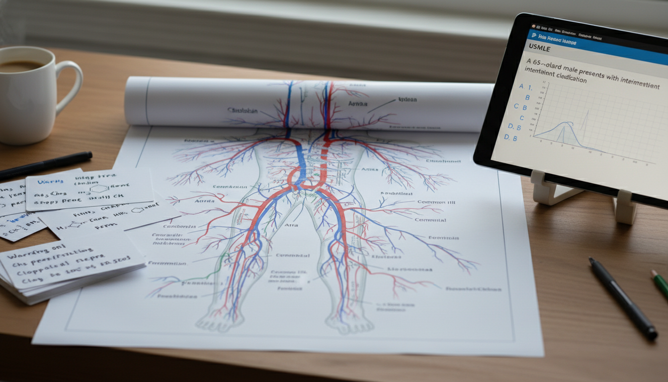 Annotated vascular anatomy and pathology study materials - vascular surgery residency for USMLE Step 1 Preparation in Vascula