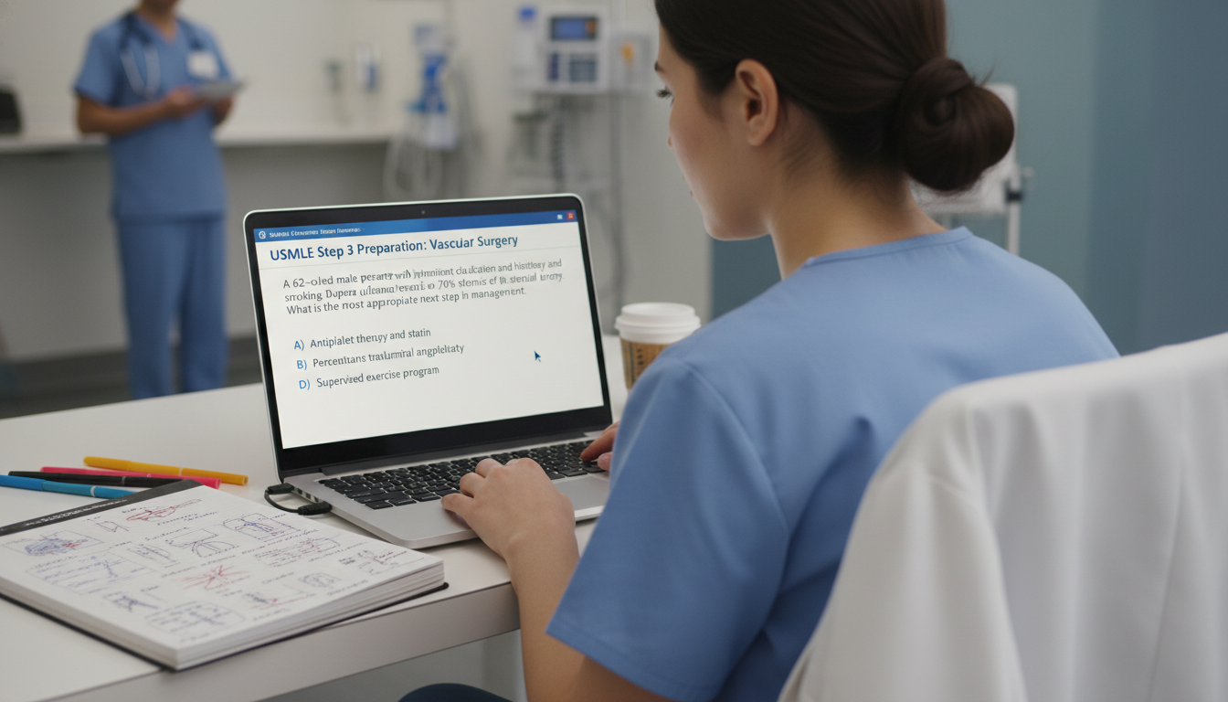 Vascular surgery resident using question bank for USMLE Step 3 Vascular surgery resident using question bank for USMLE Step 3 - vascular surgery residency for USMLE Step 3 Preparation in V