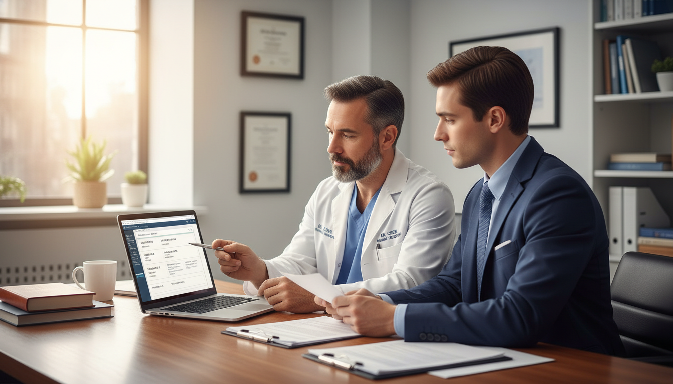 Medical student meeting with surgical mentor to discuss residency application strategy - vascular surgery residency for Step