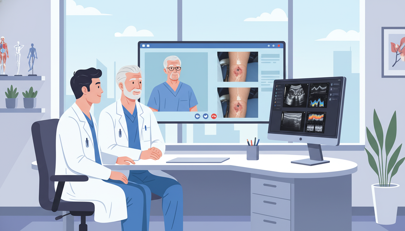 Vascular surgery resident participating in telemedicine clinic Vascular surgery resident participating in telemedicine clinic - vascular surgery residency for Telemedicine Career Opportuni