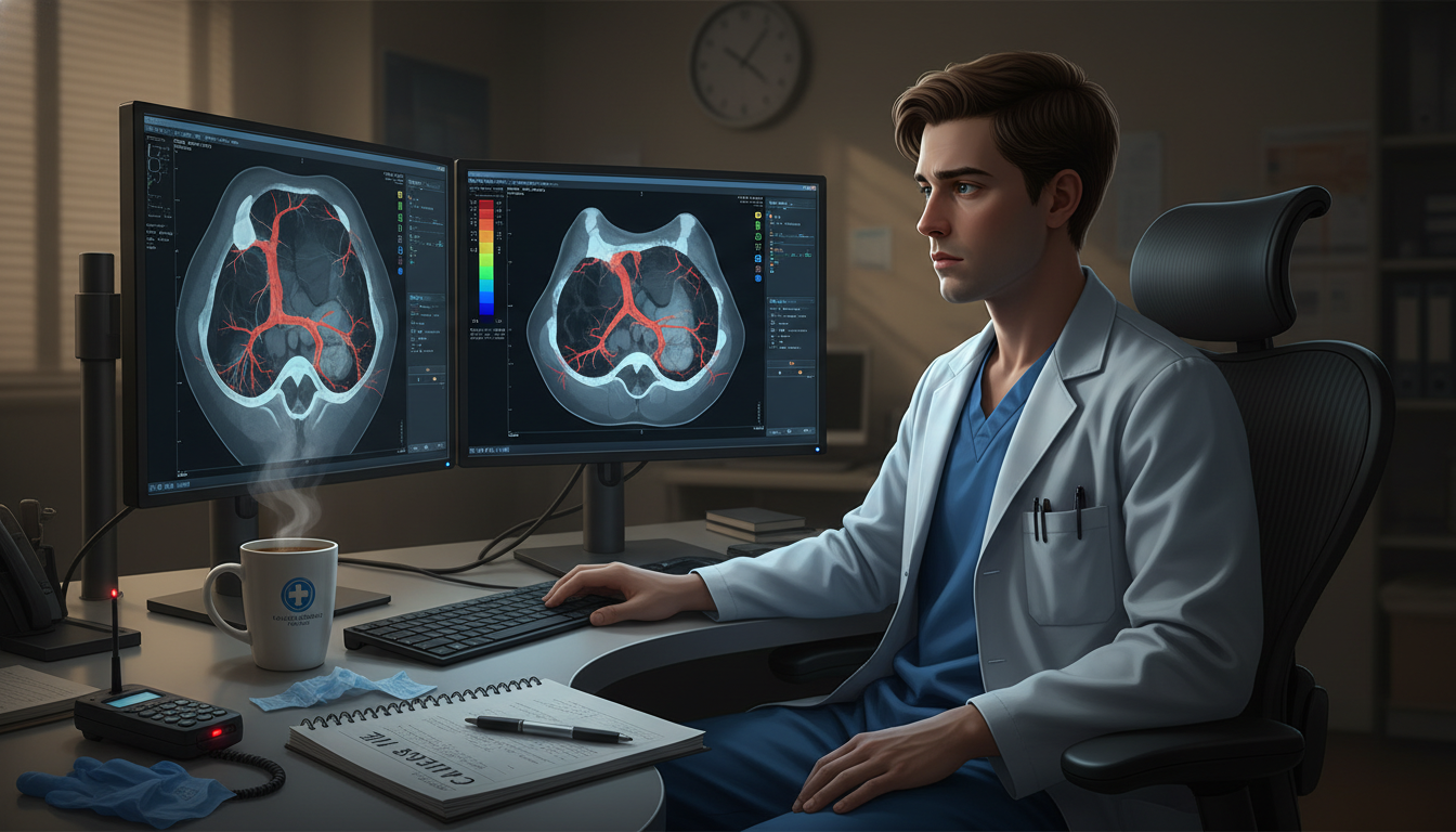 Vascular surgery resident managing night call in hospital workroom - vascular surgery residency for Managing Residency Work H