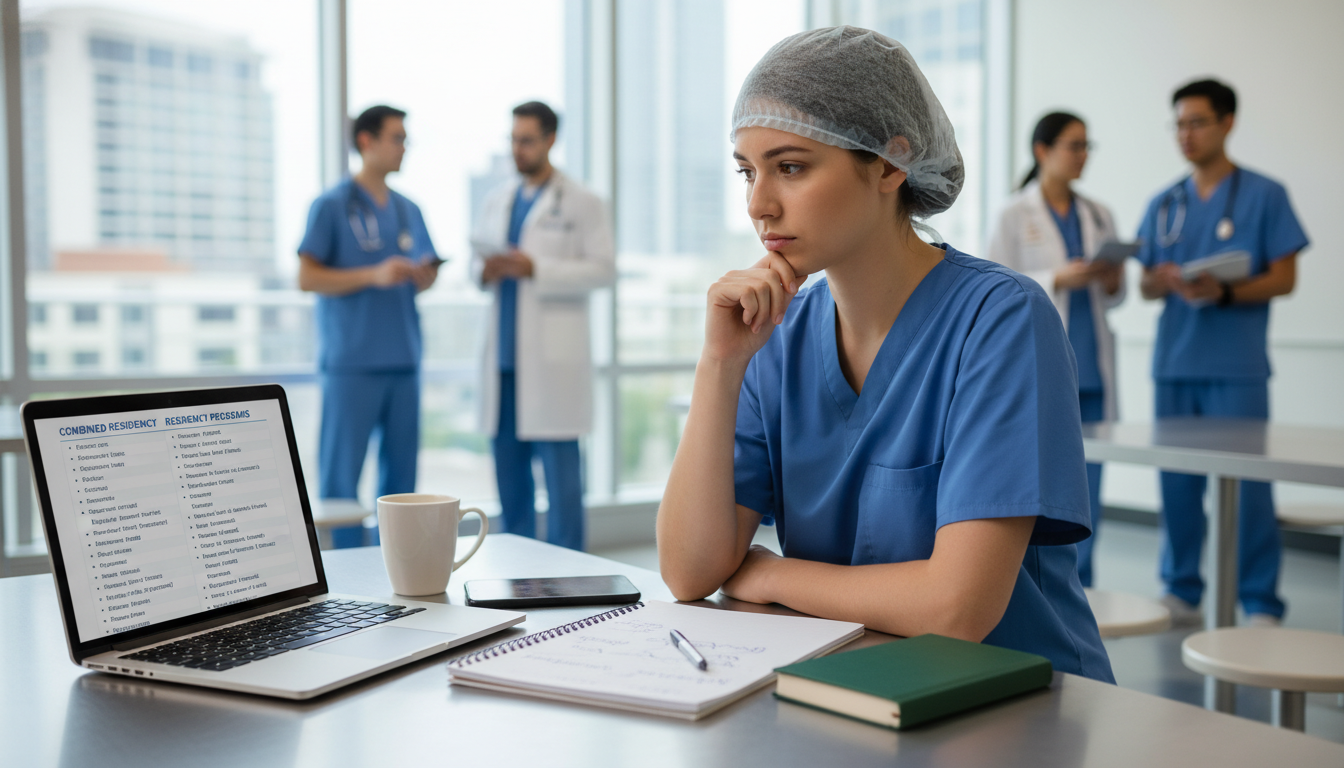 Medical student reflecting on residency options Medical student reflecting on residency options - combined residency for The Complete Guide to Combined vs Categorical Progra
