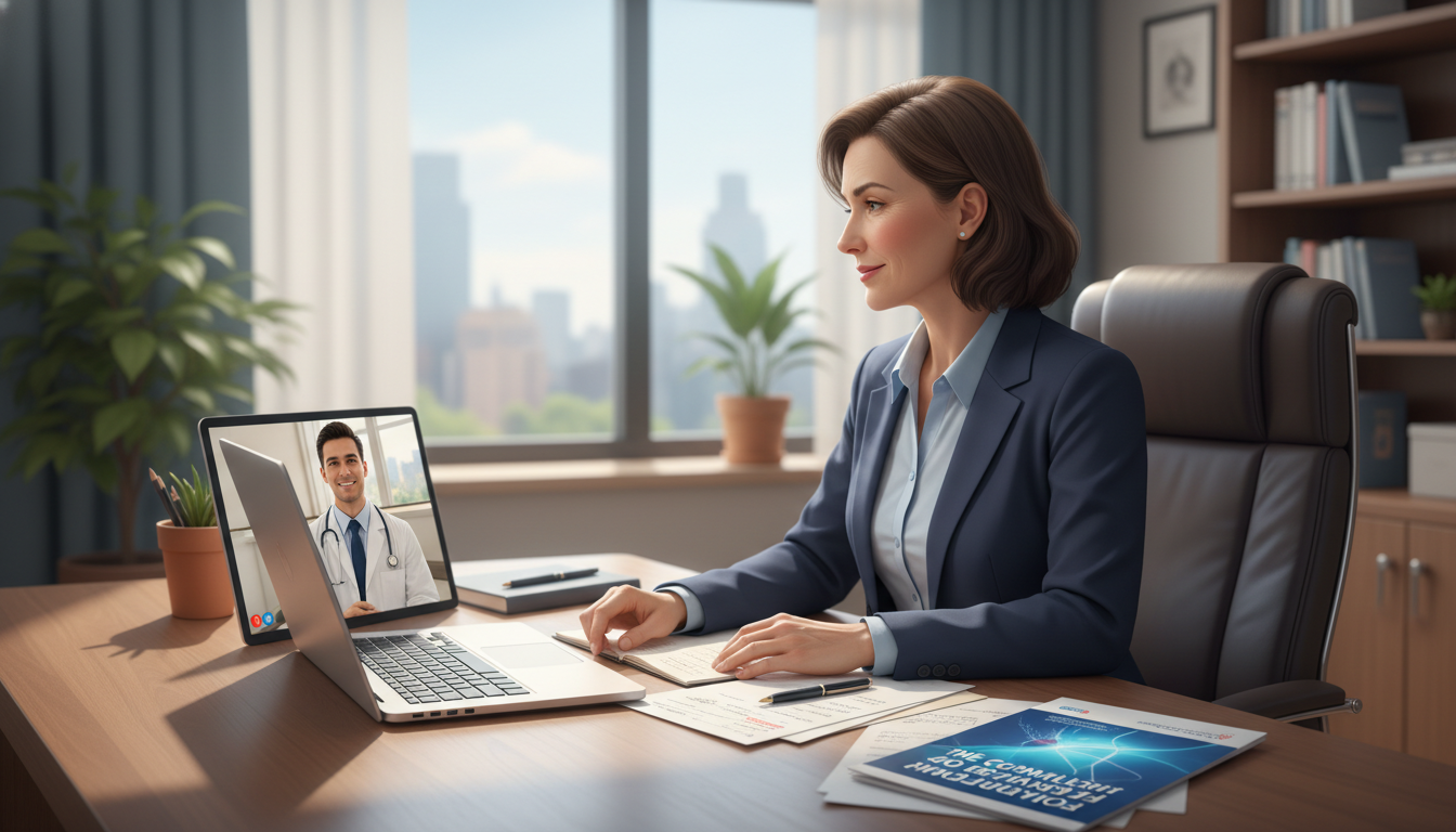 Medical fellow interviewing a residency applicant via videoconference Medical fellow interviewing a residency applicant via videoconference - preparing for fellowship for The Complete Guide to Fe