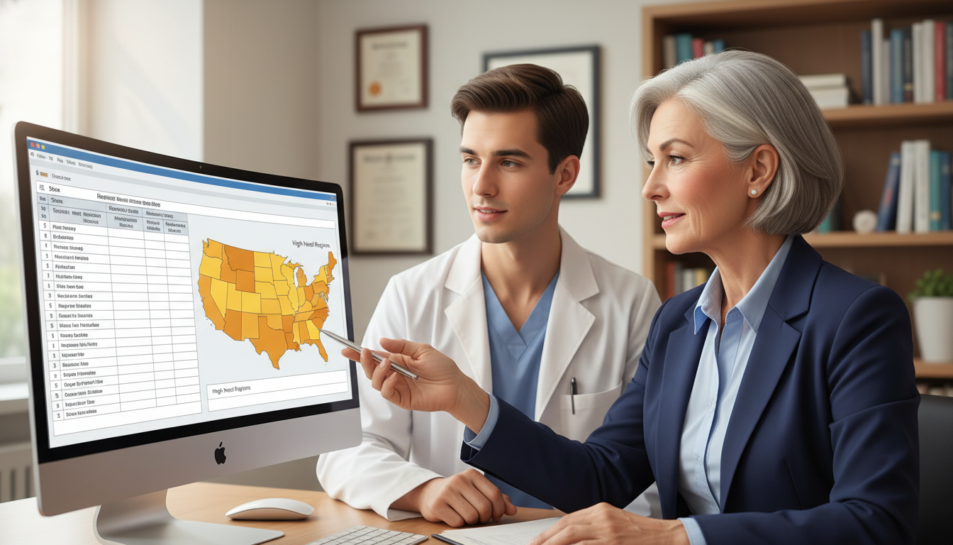 Mentor advising a medical student on residency regions Mentor advising a medical student on residency regions - geographic preference residency for The Complete Guide to Geographic