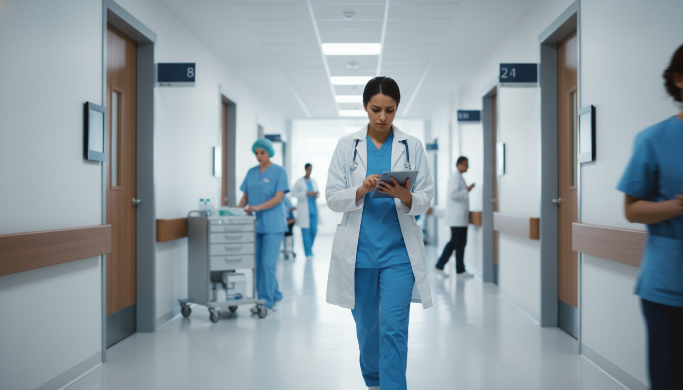 Medical intern managing multiple tasks on a busy inpatient ward Medical intern managing multiple tasks on a busy inpatient ward - intern year tips for The Complete Guide to Intern Year Surv