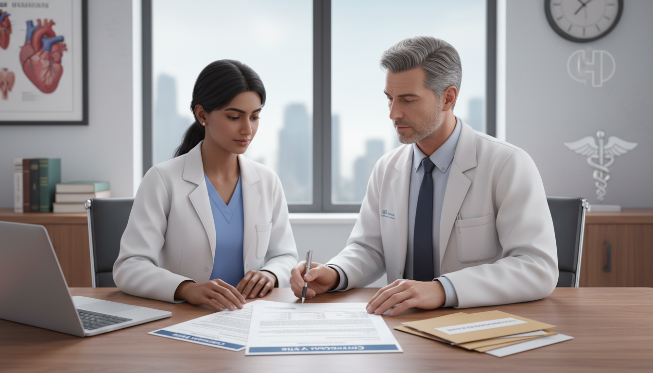 Medical student discussing letters of recommendation with attending physician Medical student discussing letters of recommendation with attending physician - residency letters of recommendation for The C
