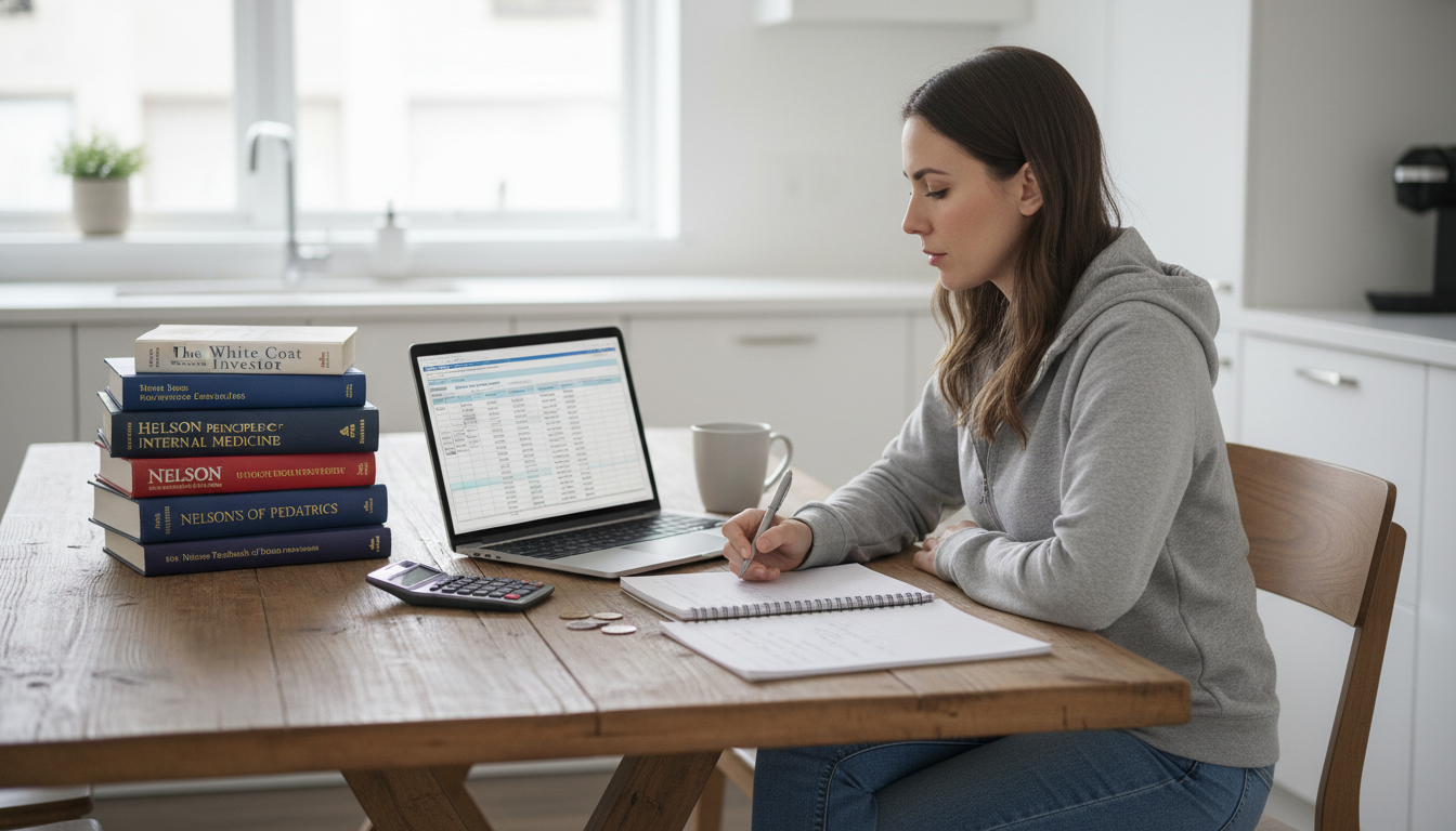 Resident physician calculating finances from moonlighting income Resident physician calculating finances from moonlighting income - moonlighting residency for The Complete Guide to Moonlight