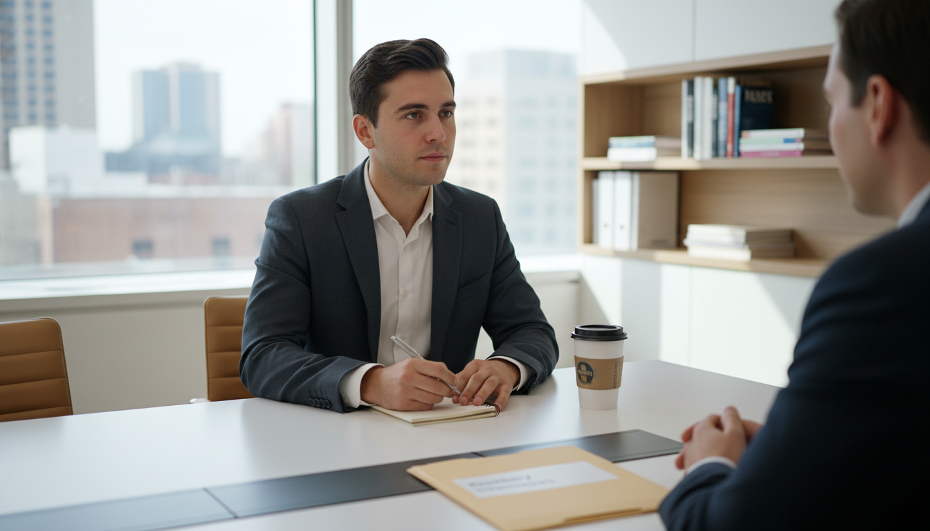 Medical student taking notes during a residency interview day - questions to ask residency for The Complete Guide to Question