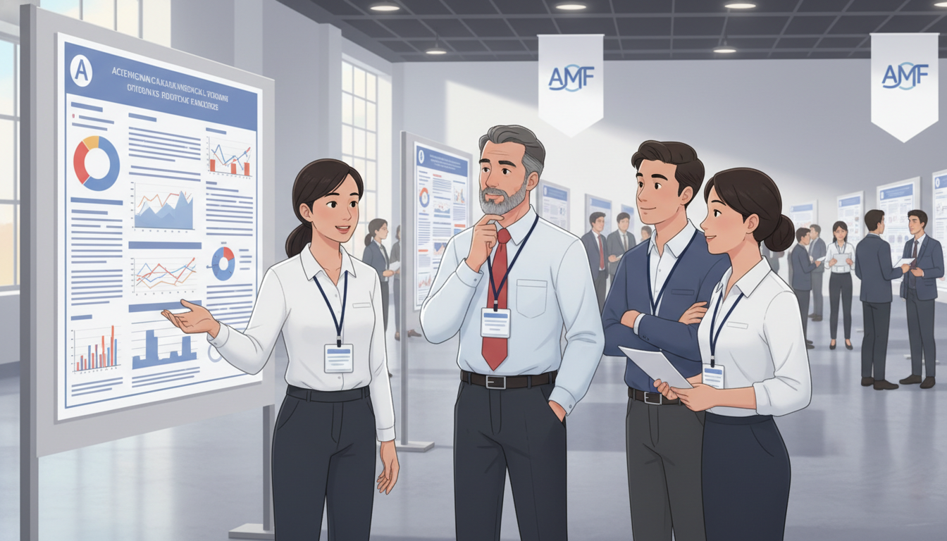 Medical student discussing a research poster at a conference Medical student discussing a research poster at a conference - research for residency for The Complete Guide to Research Prof