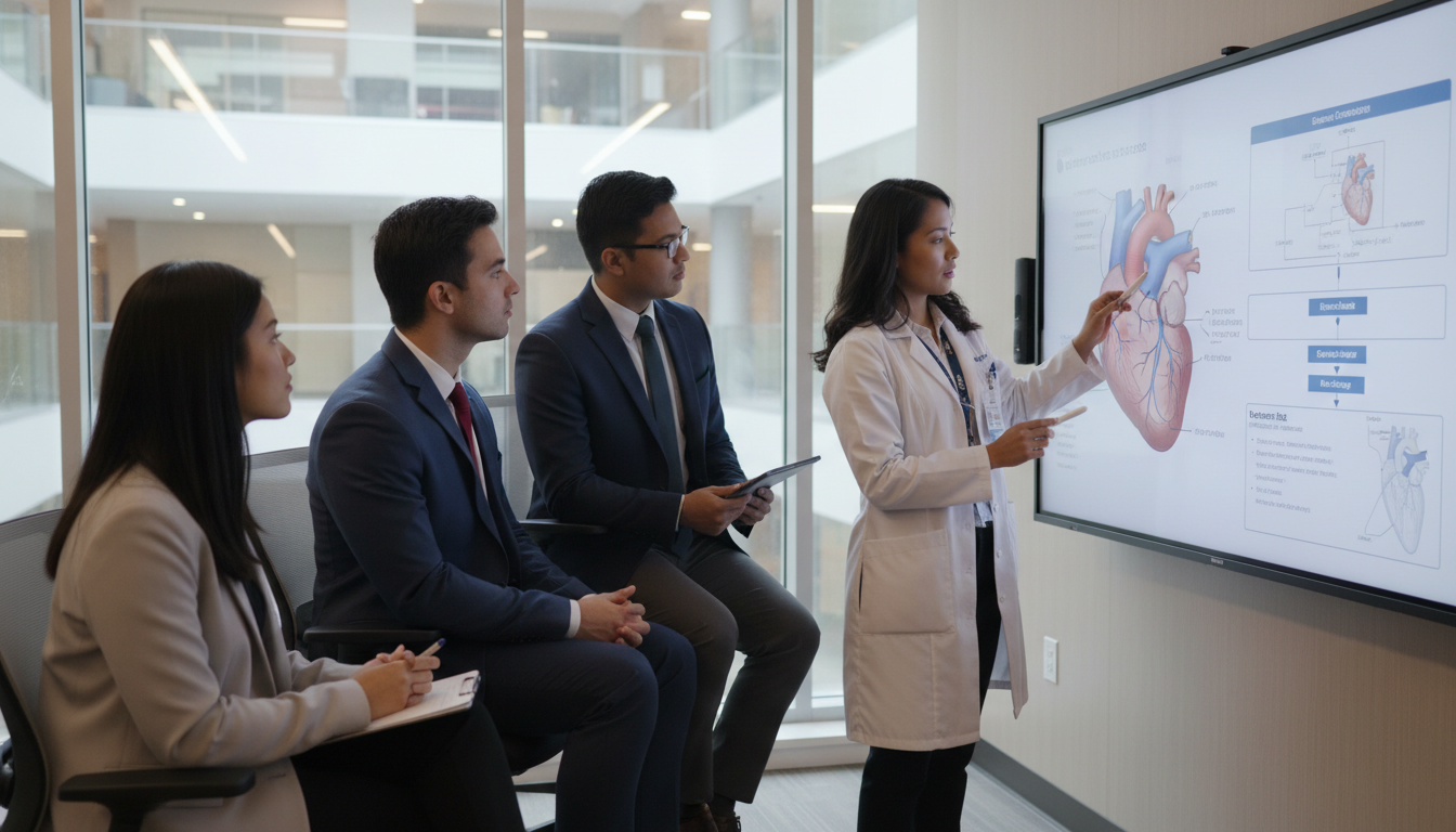 Medical students listening to a resident-led teaching session during a second look - second look residency for The Complete G