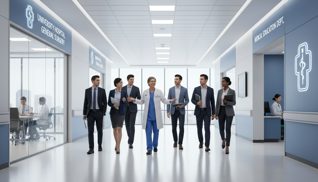 Residency applicants touring hospital facilities during a second look visit - second look residency for The Complete Guide to