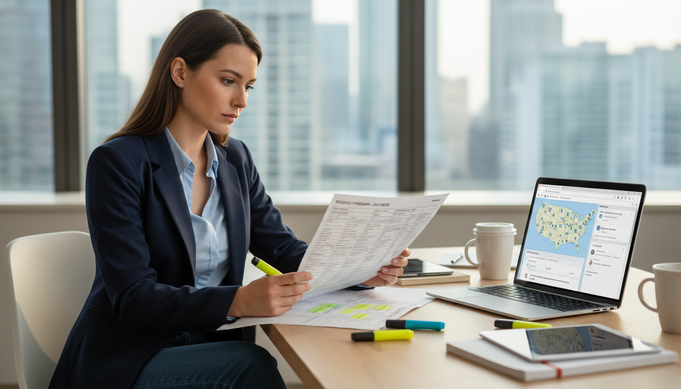 Medical graduate reviewing residency program list for SOAP strategy - SOAP residency for The Complete Guide to SOAP Preparati