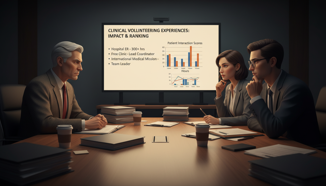 Medical school dean reviewing applications and discussing [[clinical volunteering](https://residencyadvisor.com/resources/cli