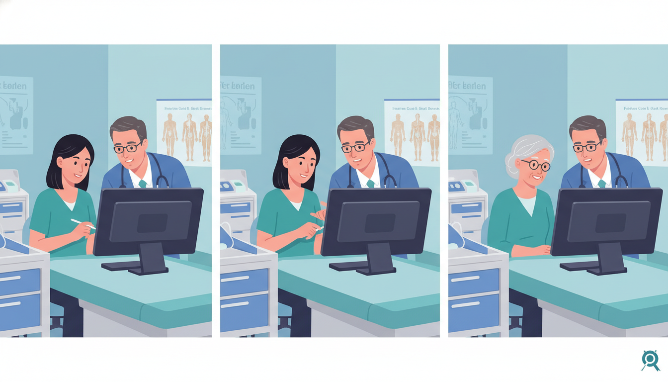 Medical student in longitudinal integrated clerkship with primary care preceptor -  for Do Longitudinal Clinical Roles Predic