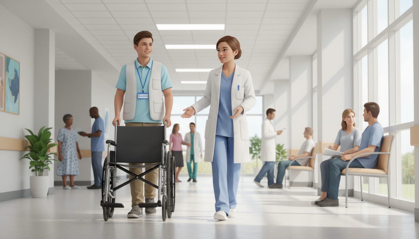 High school student volunteering in a hospital setting -  for Does Starting Clinical Volunteering in High School Actually Hel