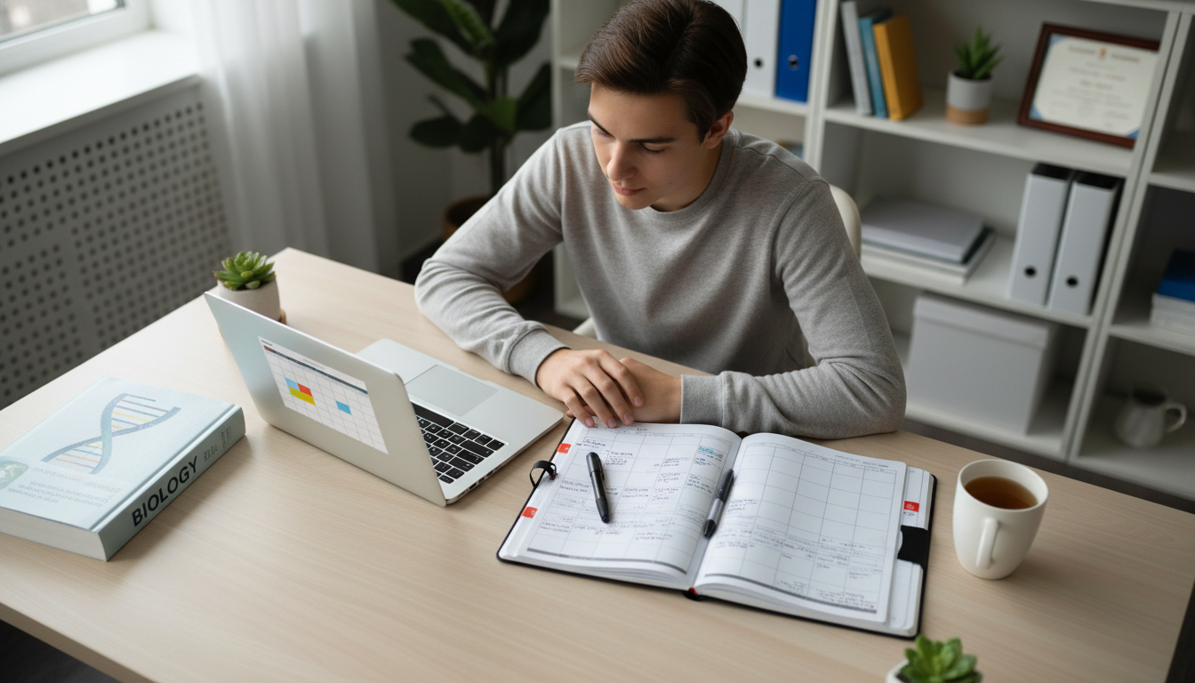 Student planning schedule balancing schoolwork and volunteering -  for Does Starting Clinical Volunteering in High School Act