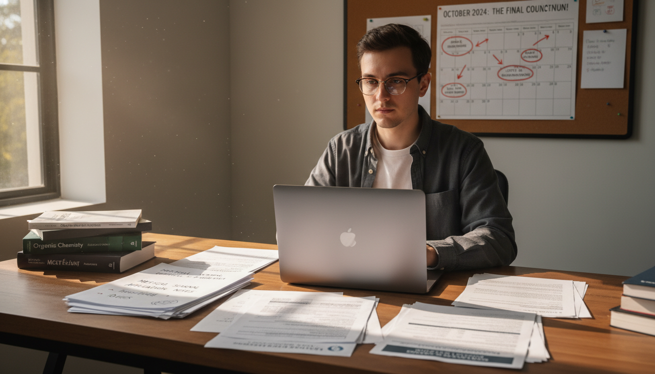 Premed student organizing volunteer experiences before medical school applications -  for Final 6 Months Before Applying: How