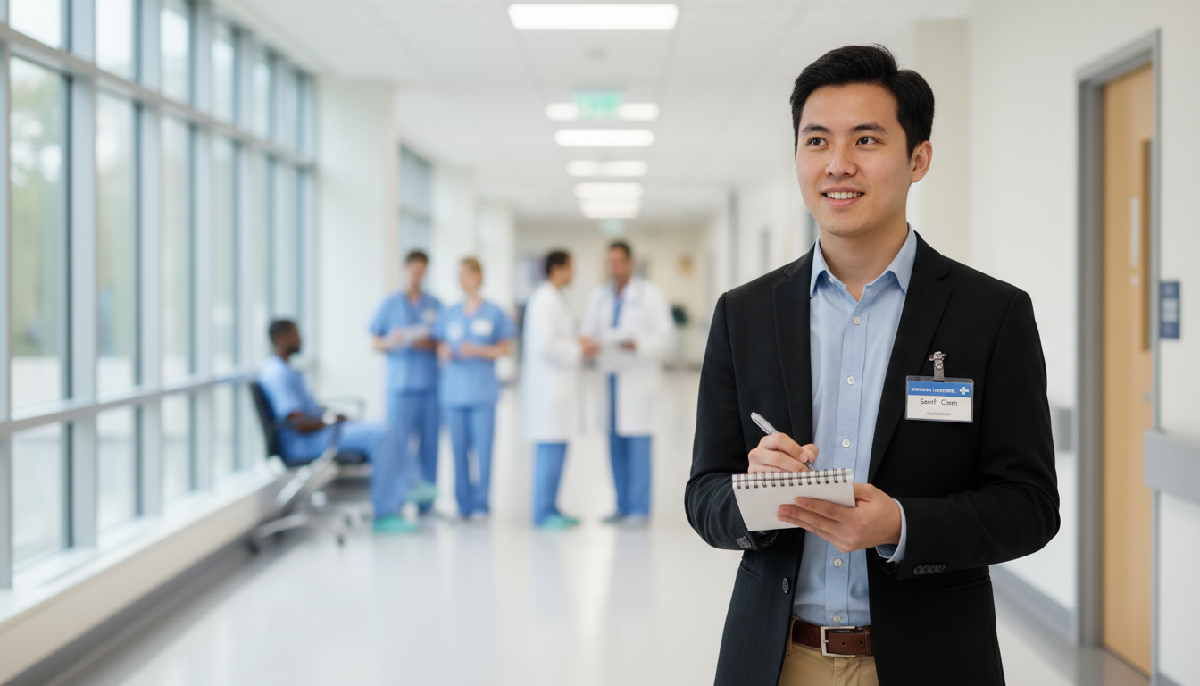 Premed student gaining clinical experience in a hospital between college and medical school -  for From Acceptance to M1 Star