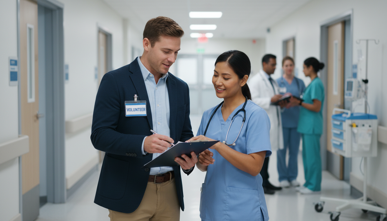 Premed student gaining clinical experience in hospital Premed student gaining clinical experience in hospital - for How to Use Clinical Volunteering to Rescue a Non-Clinical Resum