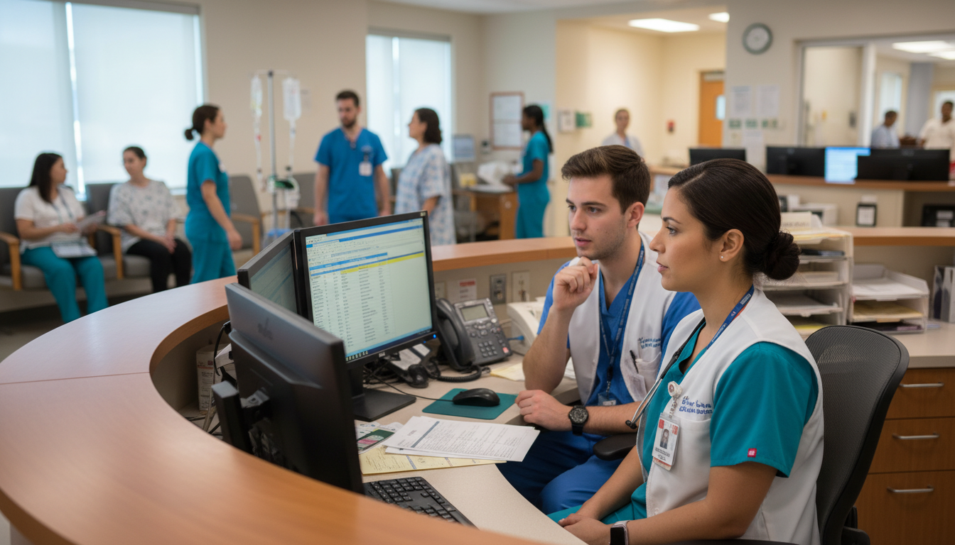 Volunteer communicating with oncology nurse Volunteer communicating with oncology nurse - for Inpatient Oncology Volunteering: Navigating Grief, Burnout, and Boundaries