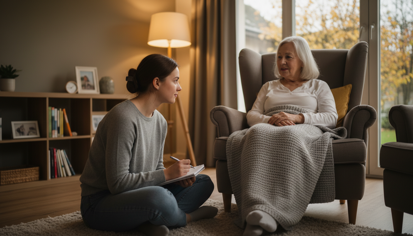 Premed student visiting a hospice patient at home -  for Low Patient Contact? How to Pivot into More Hands-On Volunteering