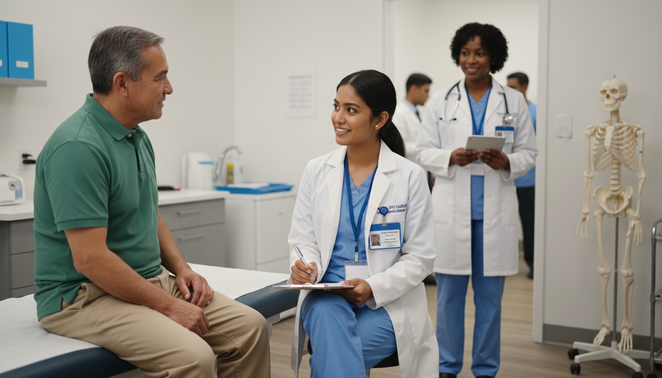 Medical student volunteering at free clinic with supervising physician -  for MS1 and MS2: Realistic Clinical Volunteering Sc