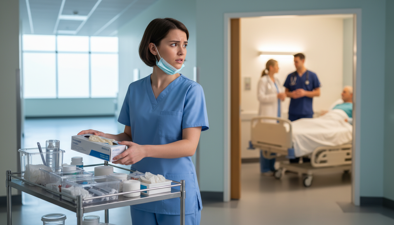 Premed volunteer stocking supplies and watching patient care -  for No Patient Contact Yet: Does My Clinical Volunteering Eve